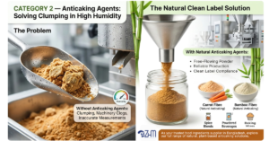 Food Ingredients Clean label anticaking (Carrot Fiber Bamboo Fiber)